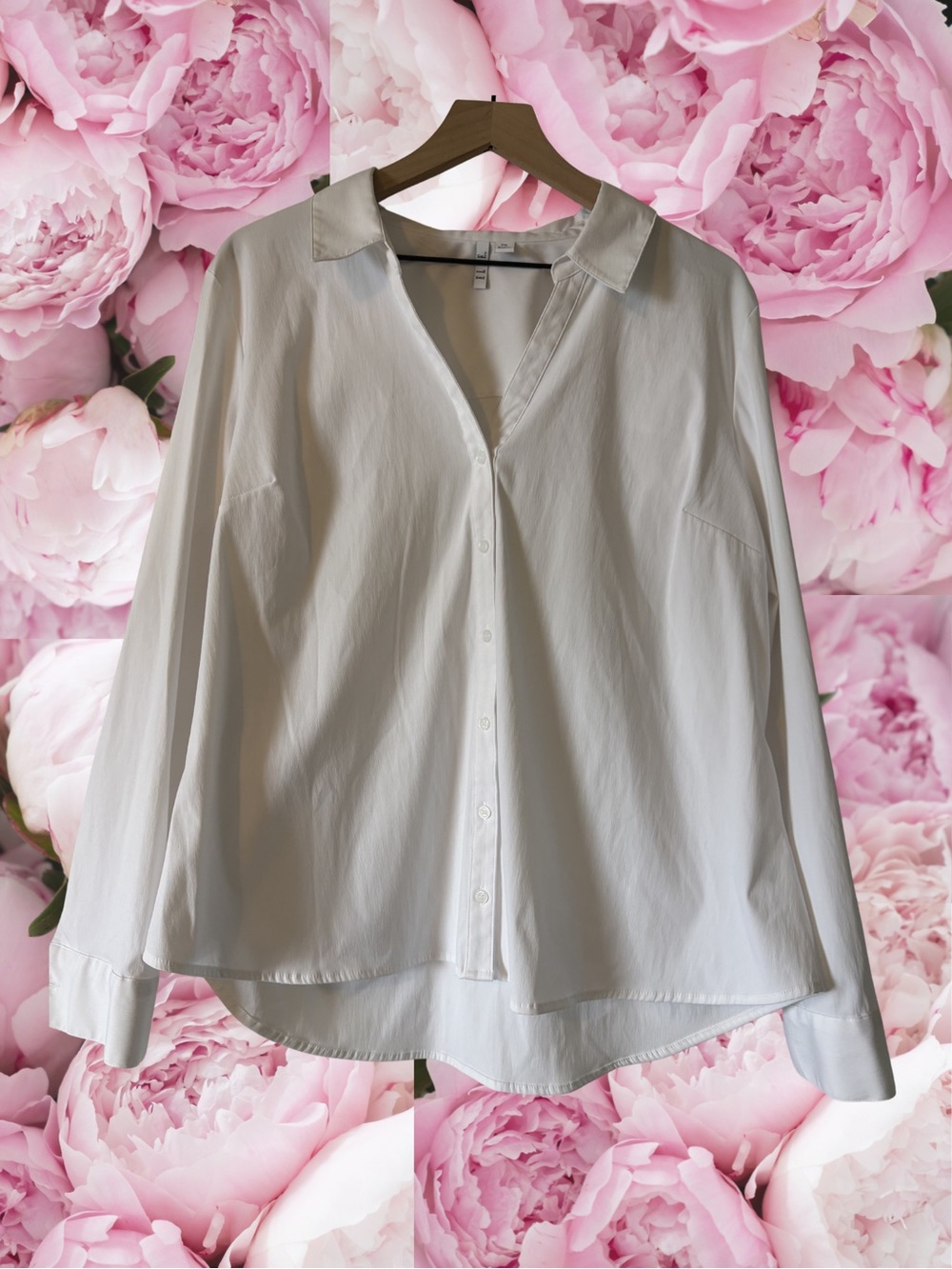ELLE Collared White Blouse